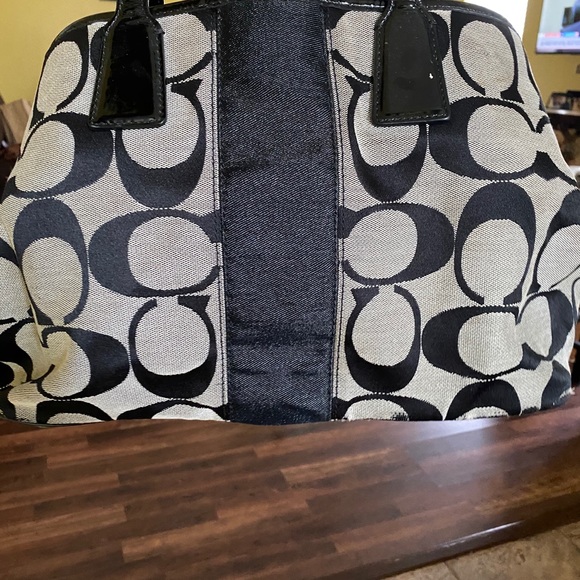 Authentic Black and gray Coach Bag - Picture 3 of 6